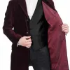 12th Doctor Maroon Velvet Coat 12th Doctor Maroon Velvet Coat