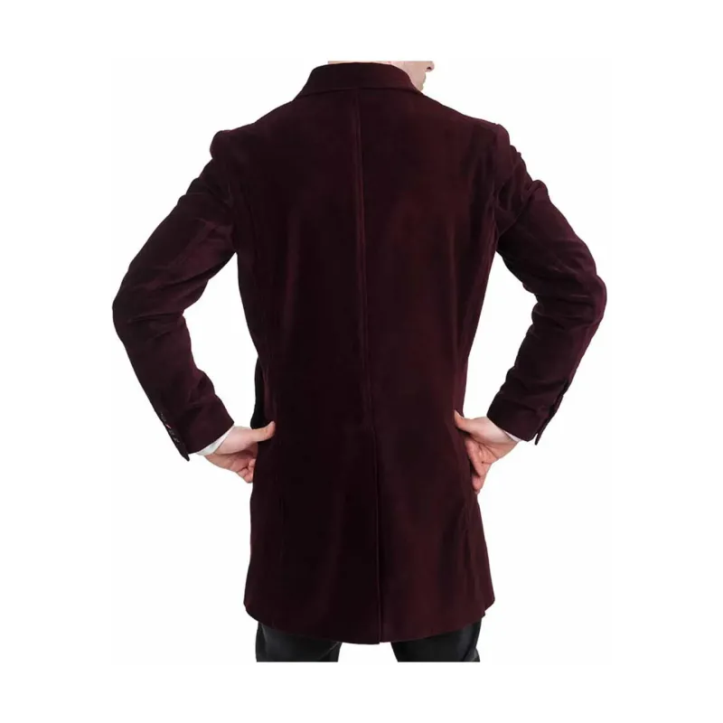 12th Doctor Maroon Velvet Coat 12th Doctor Maroon Velvet Coat