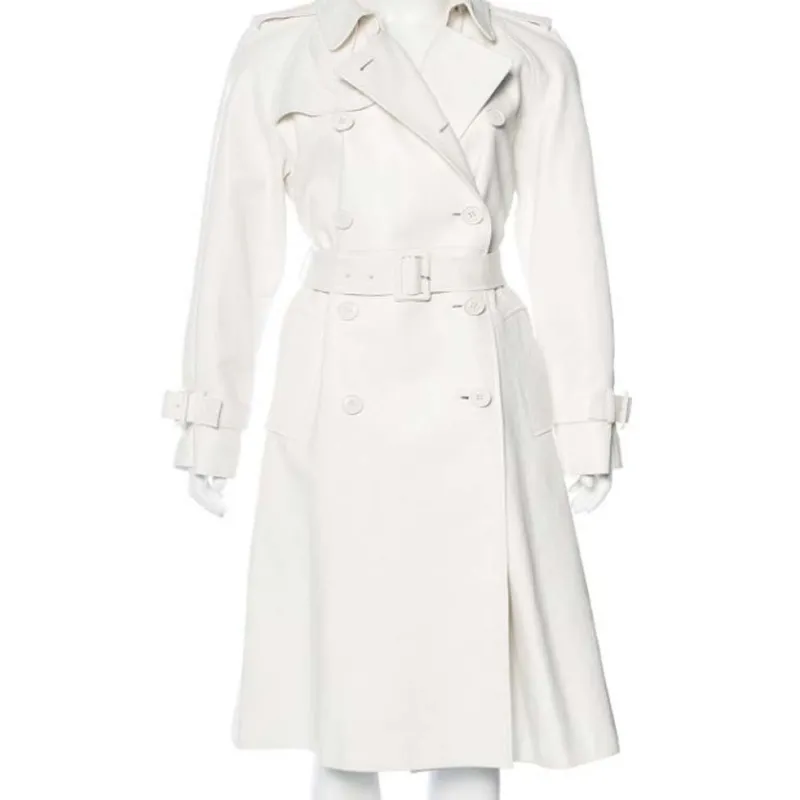 Atomic Blonde Lorraine Broughton White Leather Coat Atomic Blonde Lorraine Broughton White Leather Coat
