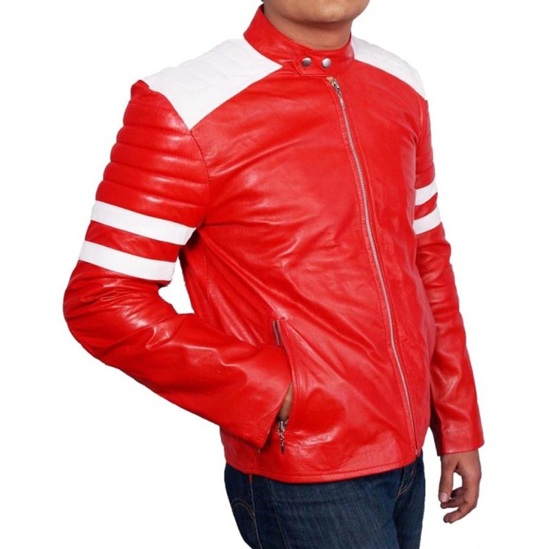 Fight Club Movie Brad Pitt Motorcycle Leather Jacket Fight Club Movie Brad Pitt Motorcycle Leather Jacket
