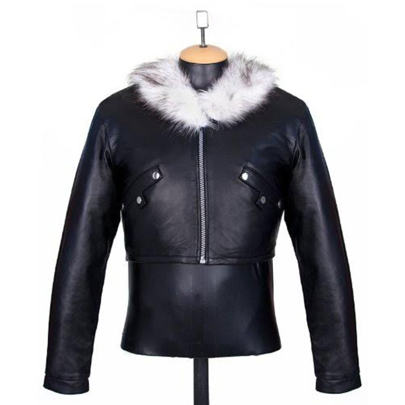Final Fantasy 8 Squall Leonhart Fur Leather Jacket Final Fantasy 8 Squall Leonhart Fur Leather Jacket