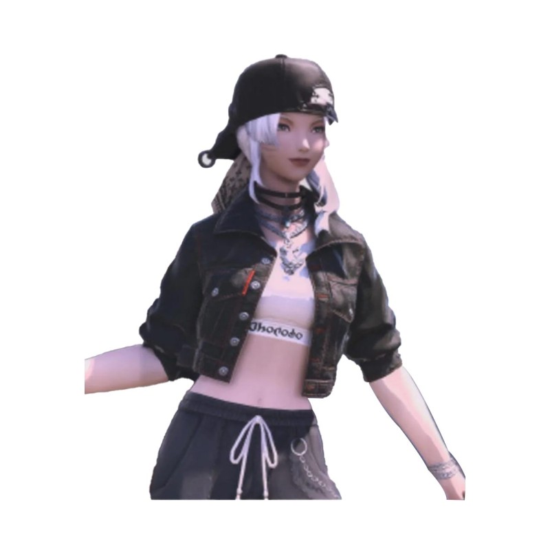 Hip Street FFXIV Cropped Black Jacket Hip Street FFXIV Cropped Black Jacket