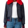 Lucy Hale Katy Keene Blue Bomber Jacket Lucy Hale Katy Keene Blue Bomber Jacket
