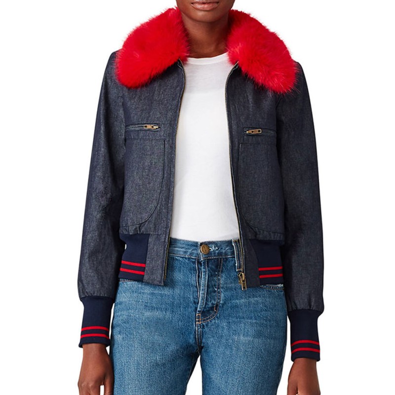 Lucy Hale Katy Keene Blue Bomber Jacket Lucy Hale Katy Keene Blue Bomber Jacket