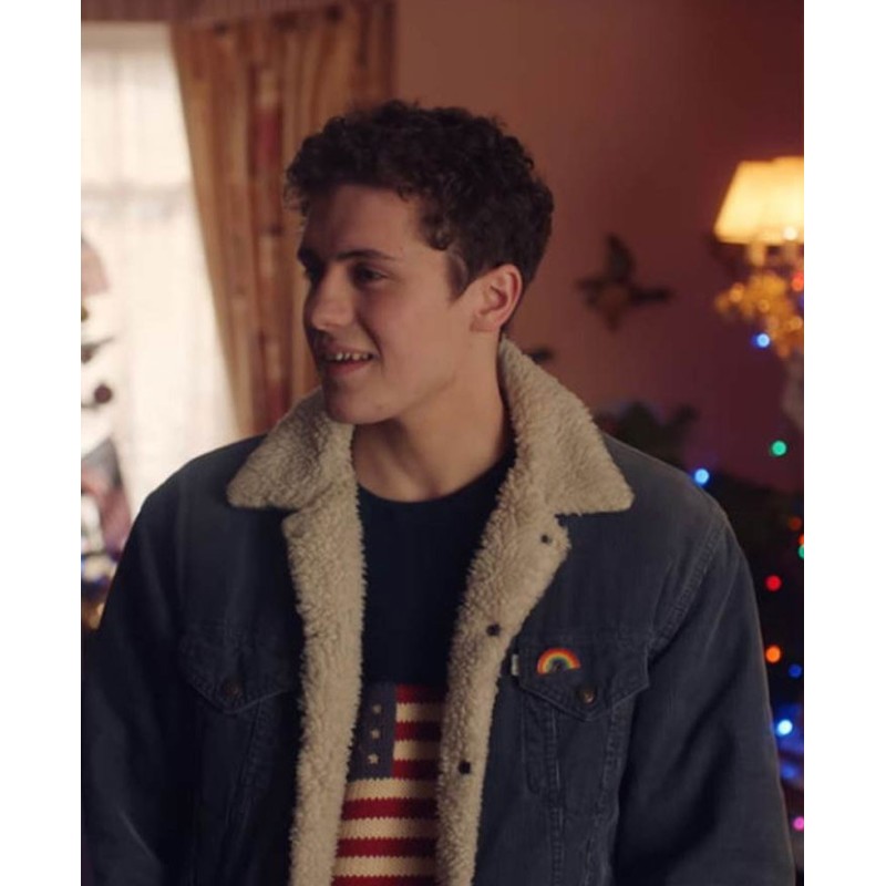 Derry Girls Dylan Llewellyn Denim Shearling Jacket Derry Girls Dylan Llewellyn Denim Shearling Jacket