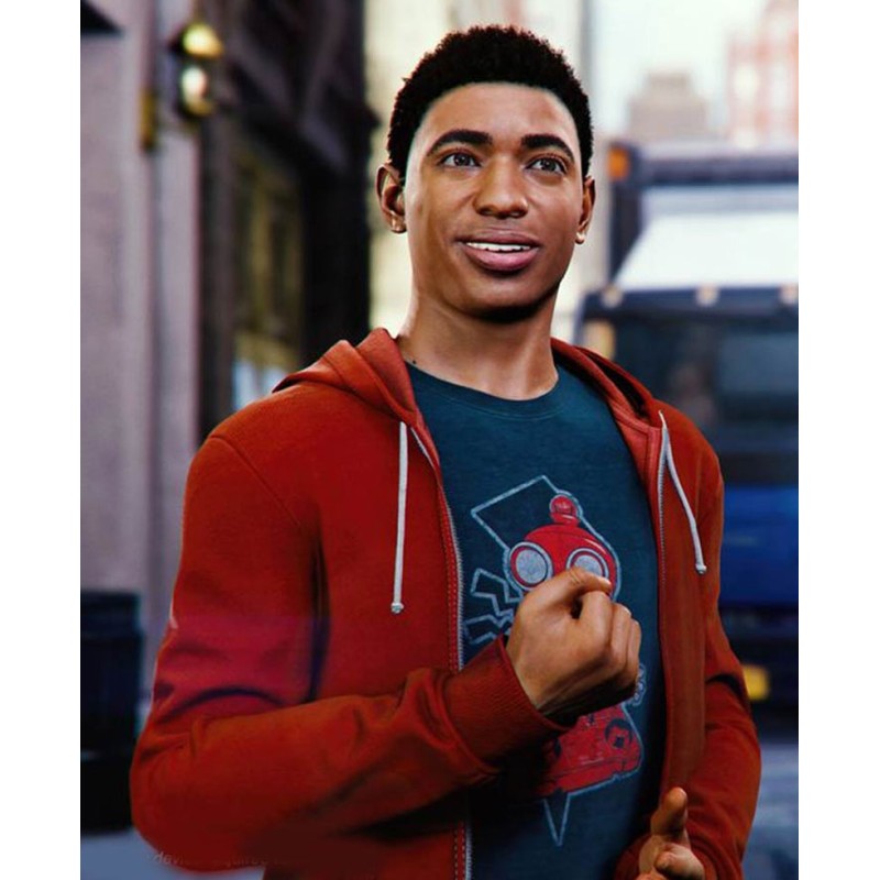 Miles Morales Spider-Man PS4 Red Hoodie Miles Morales Spider-Man PS4 Red Hoodie